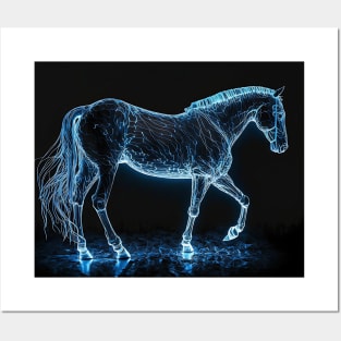 Ice Horse Standing Posters and Art